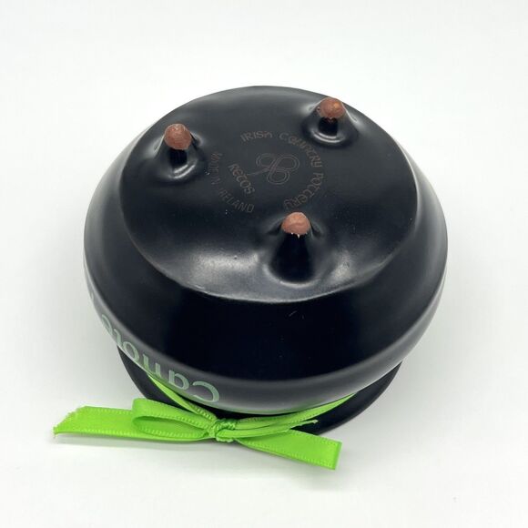 Irish Country Pottery Candle Pot Black Cauldron Halloween St Paddys Day Ireland - Picture 6 of 8